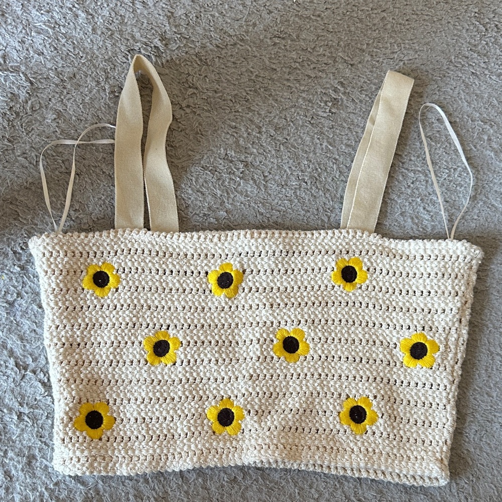 Zara Cream Crochet Top and Crochet Skirt - Picture 4 of 5